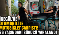 İnegöl’de Otomobil ile Motosiklet Çarpıştı! 26 Yaşındaki Sürücü Yaralandı