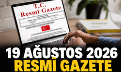 19 Ağustos 2026 Tarihli ve 33345 Sayılı Resmî Gazete