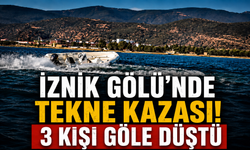 İznik Gölü’nde tekne kazası! 3 kişi göle düştü