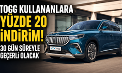 Togg kullananlara yüzde 20 indirim! 30 gün süreyle geçerli olacak