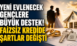 Yeni Evlenecek Gençlere Büyük Destek! Faizsiz Kredide Şartlar Değişti
