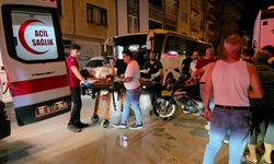 İnegöl’de çukur kazaya neden oldu! Motosikletli otobüsün altına savruldu