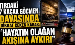 Tırdaki 7 kaçak göçmen davasında dikkat çeken karar: “Hayatın olağan akışına aykırı”