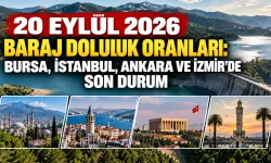 20 Eylül 2026 baraj doluluk oranları: Bursa, İstanbul, Ankara ve İzmir’de son durum