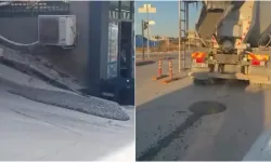 Bursa’da beton mikserinden yola beton döküldü: Sürücüler zor anlar yaşadı
