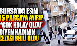Bursa'da eşini 15 parçaya ayırıp “Çok kolay oldu” diyen kadının cezası belli oldu