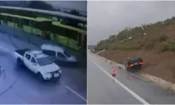 Bursa’da sabah saatlerinde iki ayrı trafik kazası: Biri kameraya yansıdı