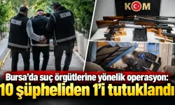 Bursa’da suç örgütlerine yönelik operasyon: 10 şüpheliden 1’i tutuklandı