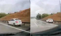 Bursa’da yağışlı havada kontrolden çıkan araç bariyerlere çarptı