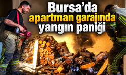 Bursa’da apartman garajında yangın paniği