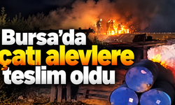 Bursa'da çatı alevlere teslim oldu