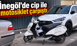 İnegöl’de cip ile motosiklet çarpıştı