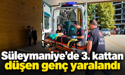 Süleymaniye’de 3. kattan düşen genç yaralandı