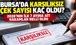 Bursa’da Karşılıksız Çek Sayısı Kaç Oldu? 2026’nın İlk 7 Ayına Ait Rakamlar Belli Oldu