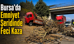 Bursa'da Emniyet Şeridinde Feci Kaza