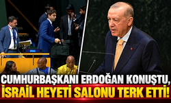 Cumhurbaşkanı Erdoğan konuştu, İsrail heyeti salonu terk etti! BM’de dikkat çeken anlar
