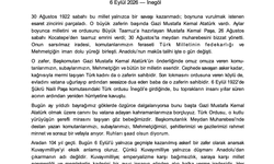 CHP İnegöl’den 6 Eylül mesajı: “Bu memleket bizim”