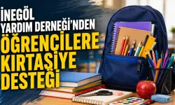 İnegöl Yardım Derneği’nden öğrencilere kırtasiye desteği