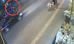 Bursa'da Motokurye Otomobile Çarptı: Kaza Kamerada