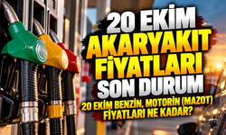 20 Ekim Akaryakıt fiyatları son durum | 20 Ekim benzin, motorin (mazot) fiyatları ne kadar?