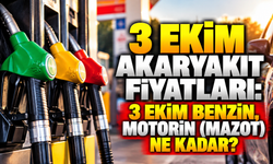3 EKİM AKARYAKIT FİYATLARI: 3 Ekim benzin, motorin (mazot) ne kadar?