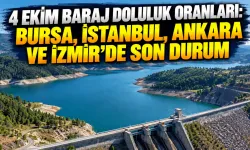 4 Ekim baraj doluluk oranları: Bursa, İstanbul, Ankara ve İzmir’de son durum