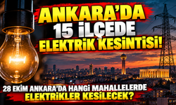 Ankara'da 15 ilçede elektrik kesintisi! 28 Ekim Ankara'da hangi mahallelerde elektrikler kesilecek?
