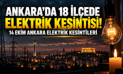 Ankara'da 18 İlçede Elektrik Kesintisi! 14 Ekim Ankara elektrik kesintileri