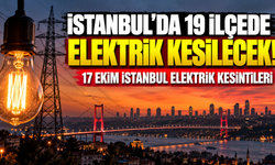 BEDAŞ ve AYEDAŞ uyardı: İstanbul'da 19 ilçede elektrik kesilecek! 17 Ekim İstanbul elektrik kesintileri