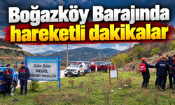 Boğazköy Barajında hareketli dakikalar