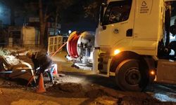 Burhaniye'de kanalizasyon şebekesinde çökme meydana geldi