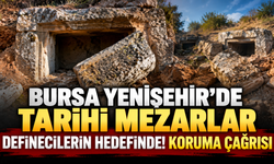 Bursa Yenişehir'de tarihi mezarlar definecilerin hedefinde! Koruma çağrısı