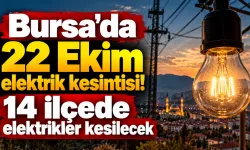Bursa'da 22 Ekim elektrik kesintisi! 14 ilçede elektrikler kesilecek