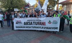 Bursa'da Filistin'e destek yürüyüşü! Gazze için dayanışma çağrısı