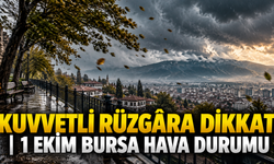 Kuvvetli rüzgâra dikkat | Bursa’da bugün hava nasıl olacak? 1 Ekim Bursa hava durumu