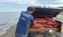 Bursa'da kaçak avcılık denetimi! 2 ton 760 kilogram kum şırlanı ele geçirildi