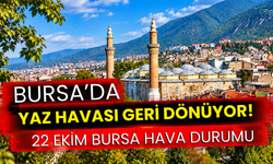 Bursa’da Yaz Havası Geri Dönüyor! 22 Ekim Bursa Hava Durumu