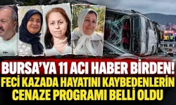 Bursa'ya 11 acı haber birden! Feci kazada hayatını kaybedenlerin cenaze programı belli oldu