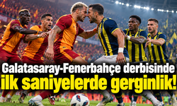 Galatasaray-Fenerbahçe derbisinde ilk saniyelerde gerginlik! Abdülkerim Bardakcı ile Lukaku karşı karşıya geldi