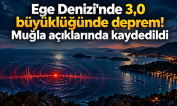 Ege Denizi'nde 3,0 büyüklüğünde deprem! Muğla açıklarında kaydedildi