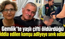 Gemlik’te yaşlı çifti öldürdüğü iddia edilen komşu adliyeye sevk edildi