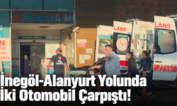 İnegöl-Alanyurt Yolunda İki Otomobil Çarpıştı!