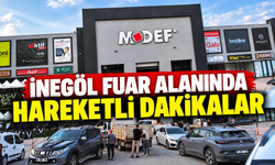 İnegöl fuar alanında hareketli dakikalar