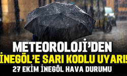 Meteoroloji'den İnegöl'e sarı kodlu uyarı! 27 Ekim İnegöl hava durumu