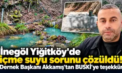 İnegöl Yiğitköy'de içme suyu sorunu çözüldü! Dernek Başkanı Akkamış'tan BUSKİ'ye teşekkür