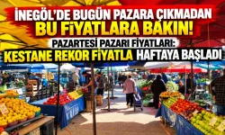 İnegöl'de bugün pazara çıkmadan bu fiyatlara bakın! Pazartesi pazarı fiyatları: Kestane rekor fiyatla haftaya başladı