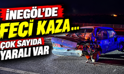 İnegöl'de feci kaza... Çok sayıda yaralı var