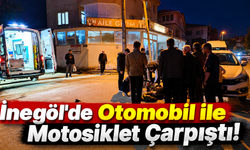 İnegöl’de Otomobil ile Motosiklet Çarpıştı