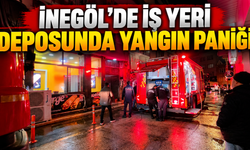 İnegöl’de İş Yeri Deposunda Yangın Paniği