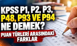 KPSS P1, P2, P3, P48, P93 ve P94 ne demek? Puan türleri arasındaki farklar